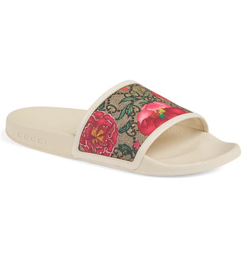 gucci floral slides size 9|Gucci floral slides nordstrom.